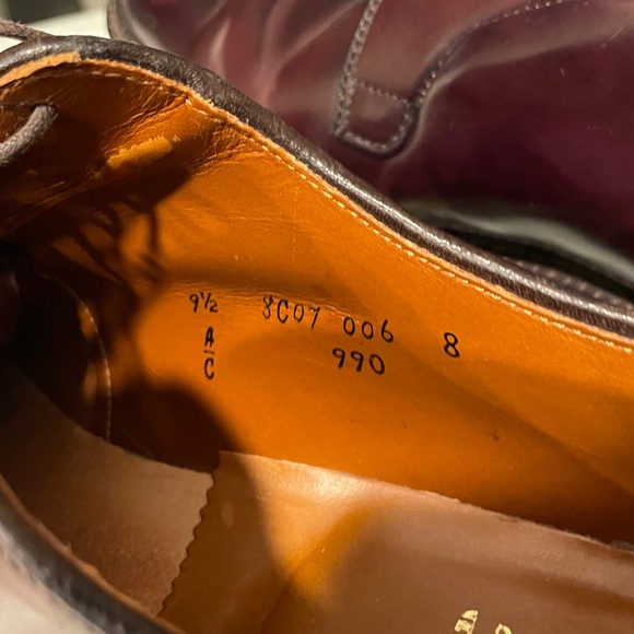 Alden Men's Model 990 color #8 Cordovan Oxfords - Picture 4 of 7